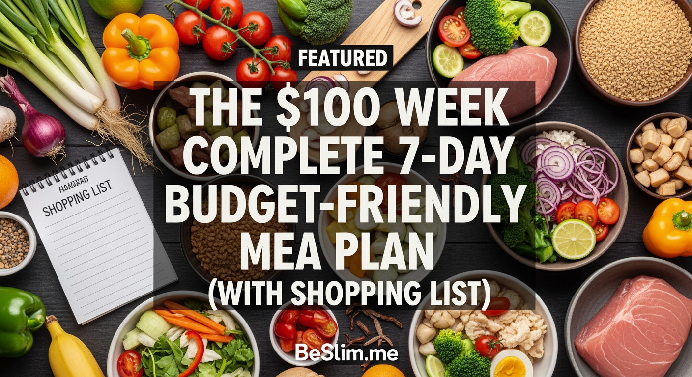 The $100 Week Complete 7-Day Budget-Friendly Meal Plan (with Shopping List)